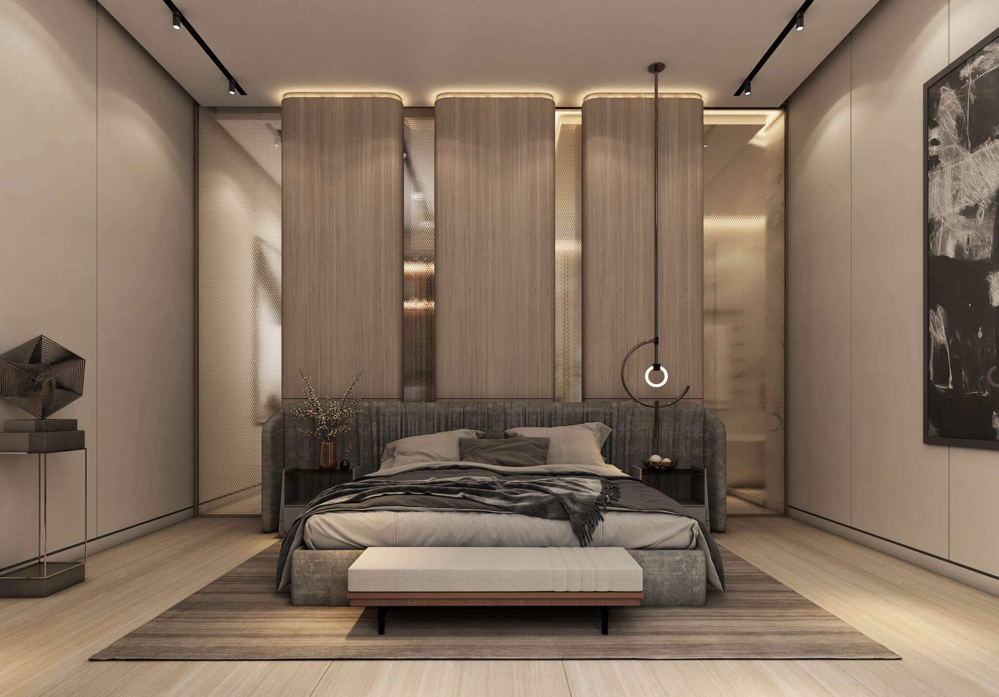 luxury bedroom in villa